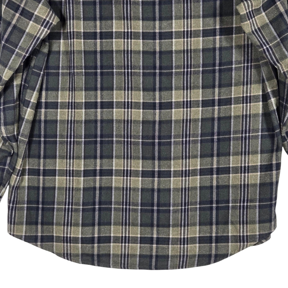 Woolrich Shirt Mens Medium Green Plaid Flannel Workwear Utility Outdoor Hiking - Picture 9 of 12